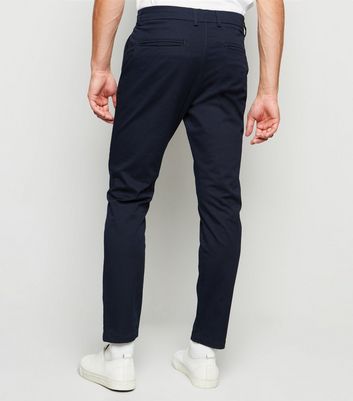 navy skinny stretch trousers