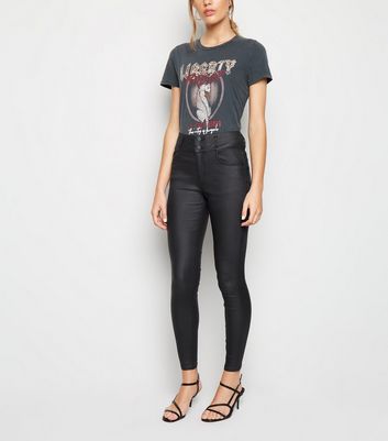 new look lift and shape black jeans
