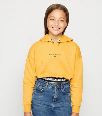 yellow hoodie new look