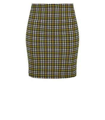 New look yellow plaid skirt best sale