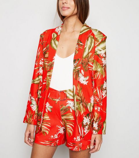 Cameo Rose Red Tropical Blazer