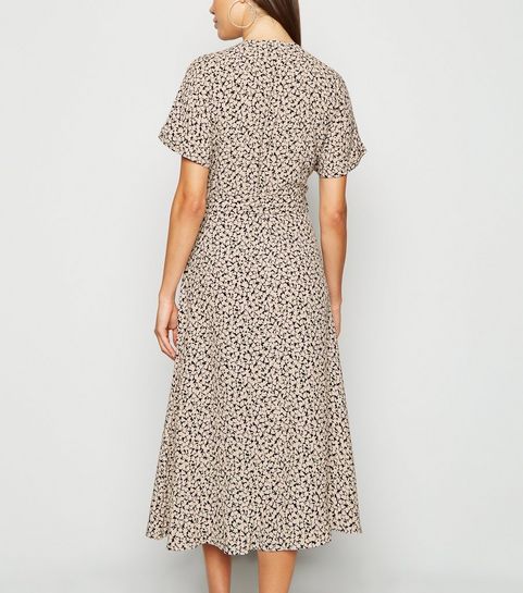 Gorgeous Avoca origin Midi Dress UK 14 Black and beige pattern Summer KM001 main image 1