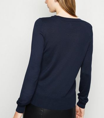 fine knit navy jumper