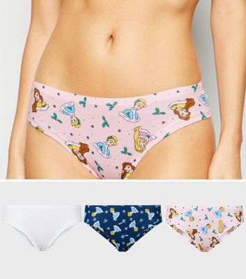 3 Pack Multicoloured Disney Princess Briefs