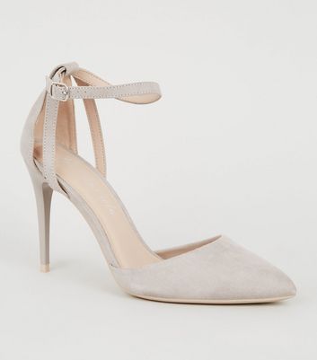 new look grey court shoes