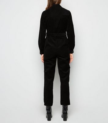 black corduroy boiler suit