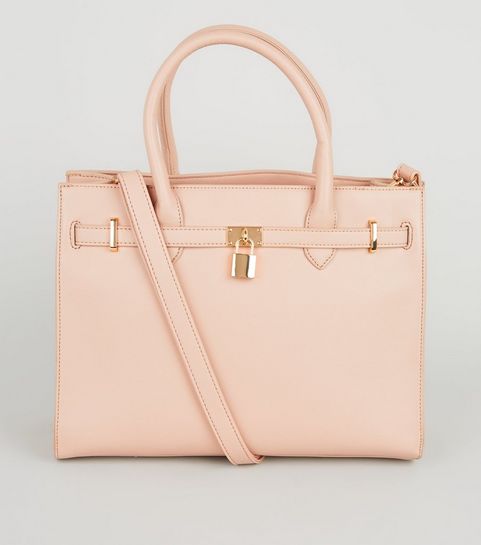 Pink Padlock Tote Bag