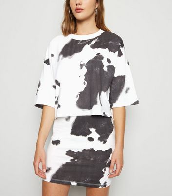 cow print t shirt dress
