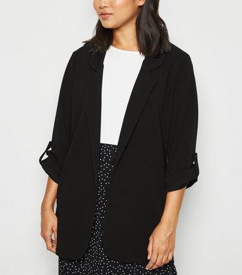 Petite Black Longline Blazer | New Look Petite Black Longline Blazer | New Look
