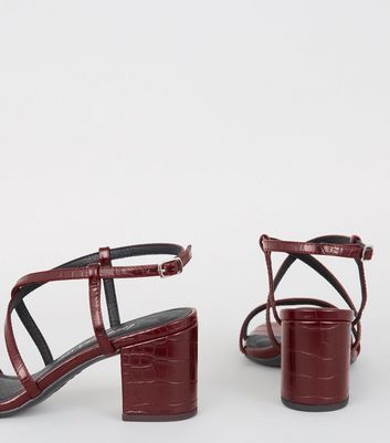 sandales bordeaux femme