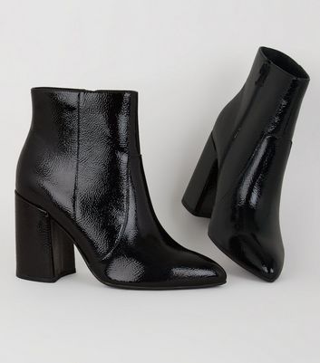 new look black boots wide fit