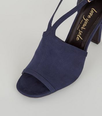 Buy Red Tape Women Navy Suede Block Heels - Heels for Women 1949356 | Myntra