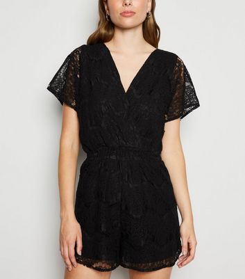 black lace playsuits