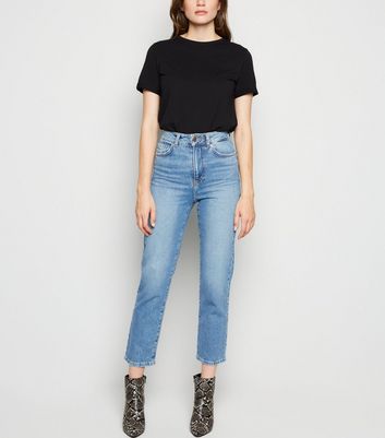 blue straight leg jeans womens