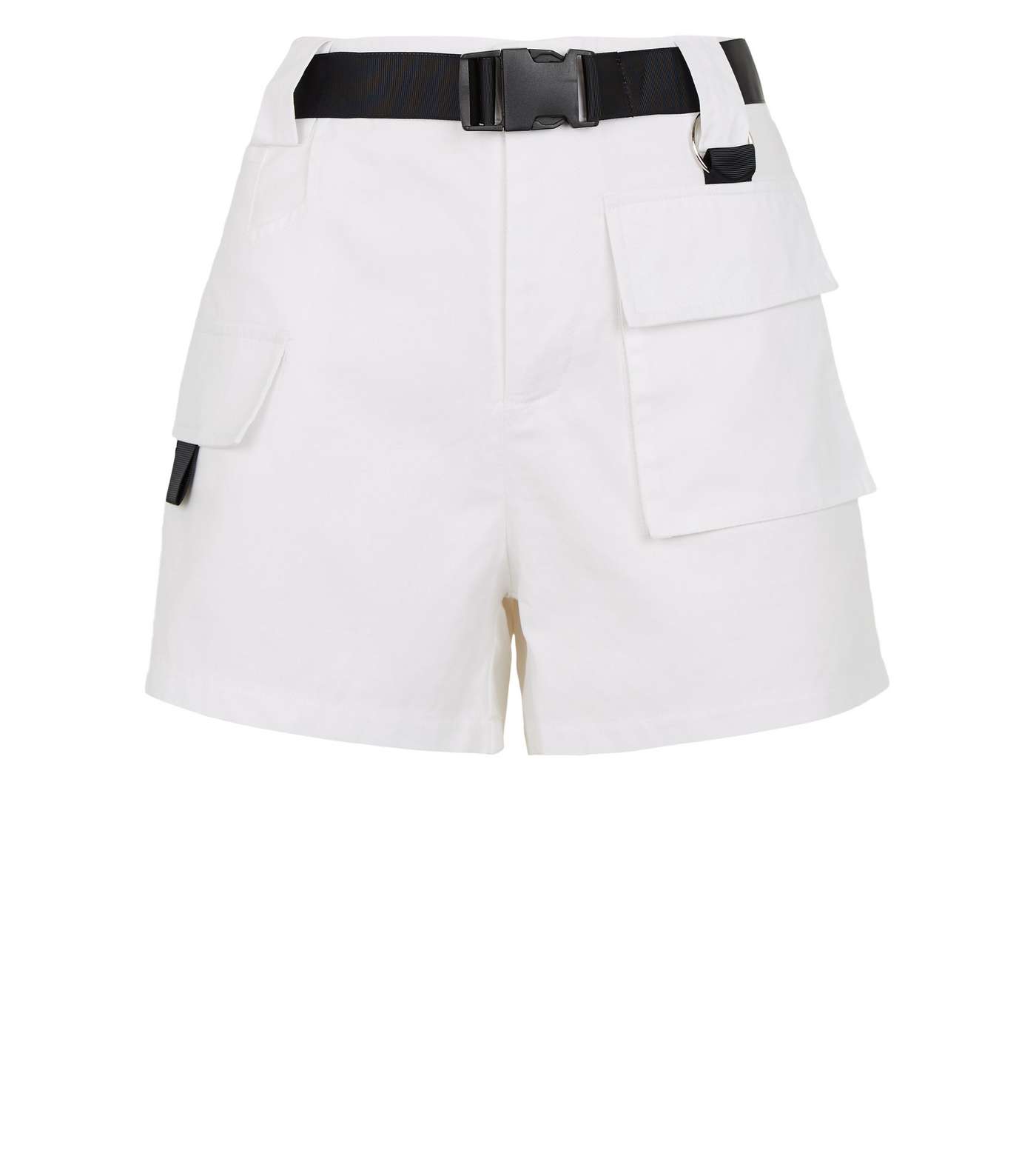 Cameo Rose White Belted Utility Shorts Image 4