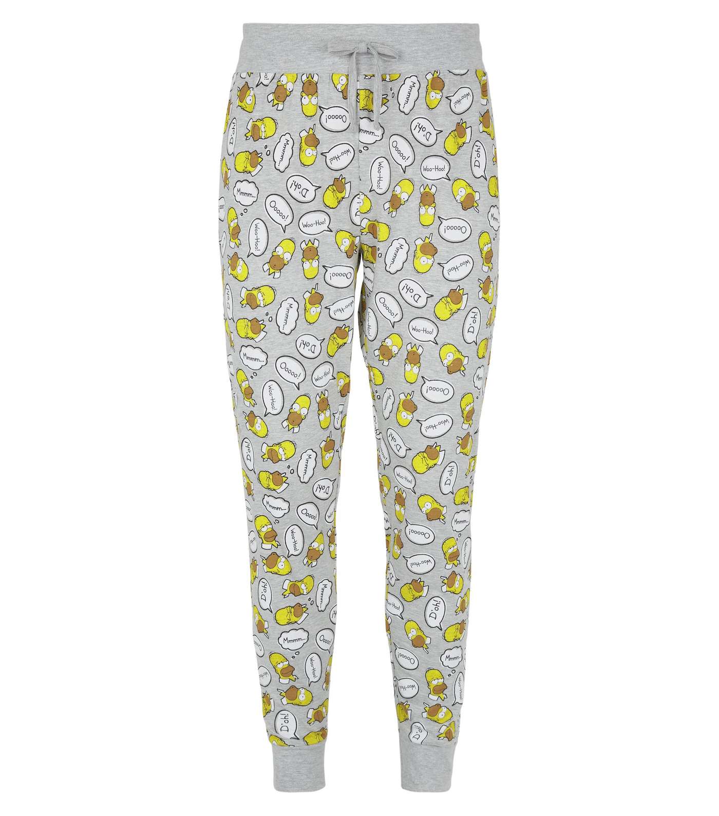 Grey Marl The Simpsons Homer Joggers Image 4
