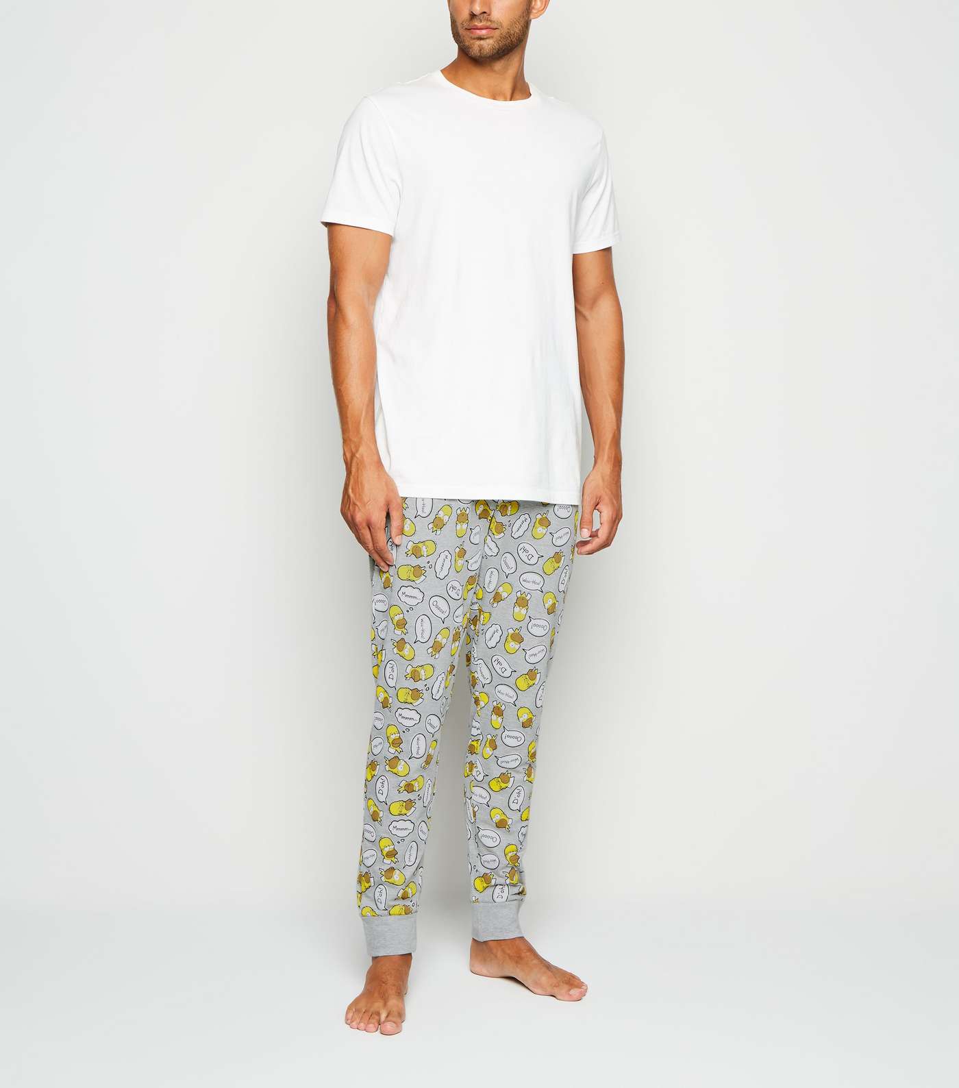 Grey Marl The Simpsons Homer Joggers Image 2