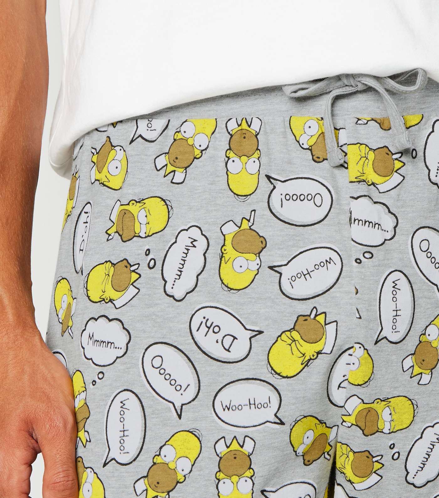 Grey Marl The Simpsons Homer Joggers Image 5