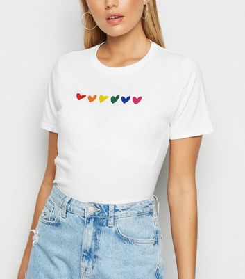 womens heart print t shirt