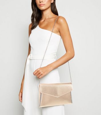 Rose gold cheap handbag new look