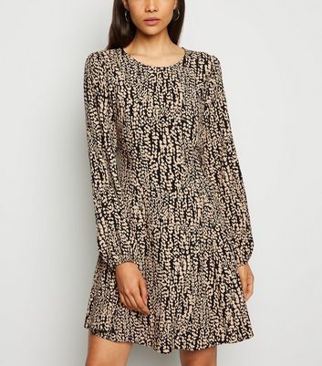 leopard smock dress