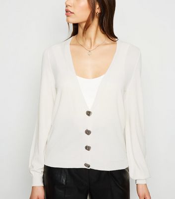 new look cream cardigan