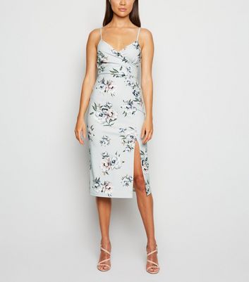 new look grey floral dress