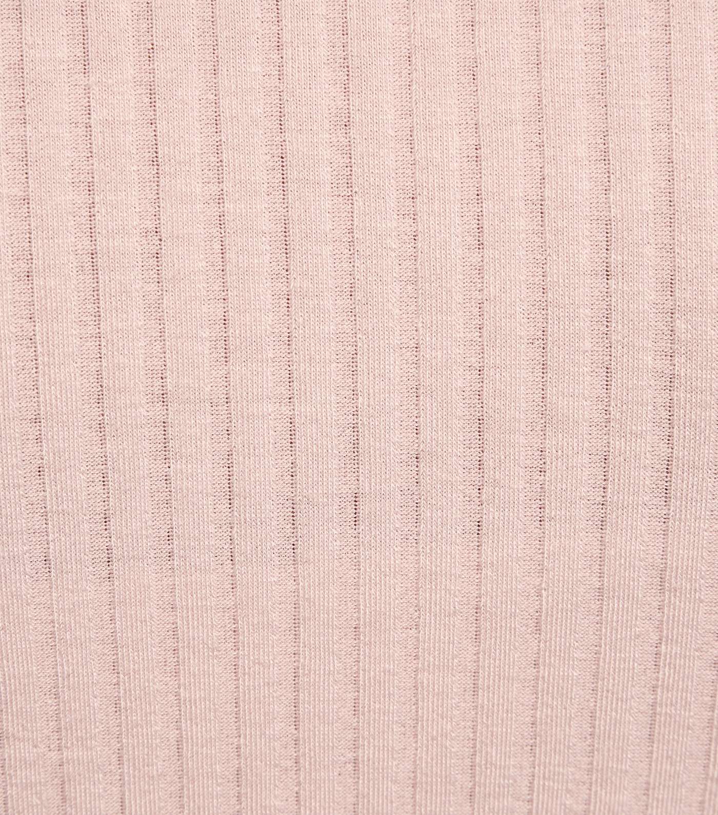 Girls Pale Pink Frill Trim Long Sleeve T-Shirt Image 6