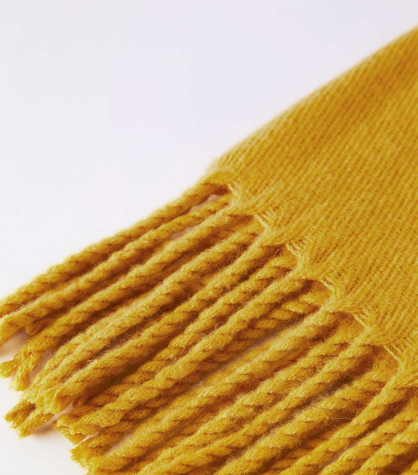 Yellow Tassel Trim Scarf Image 4