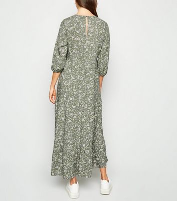 new look green smock dress