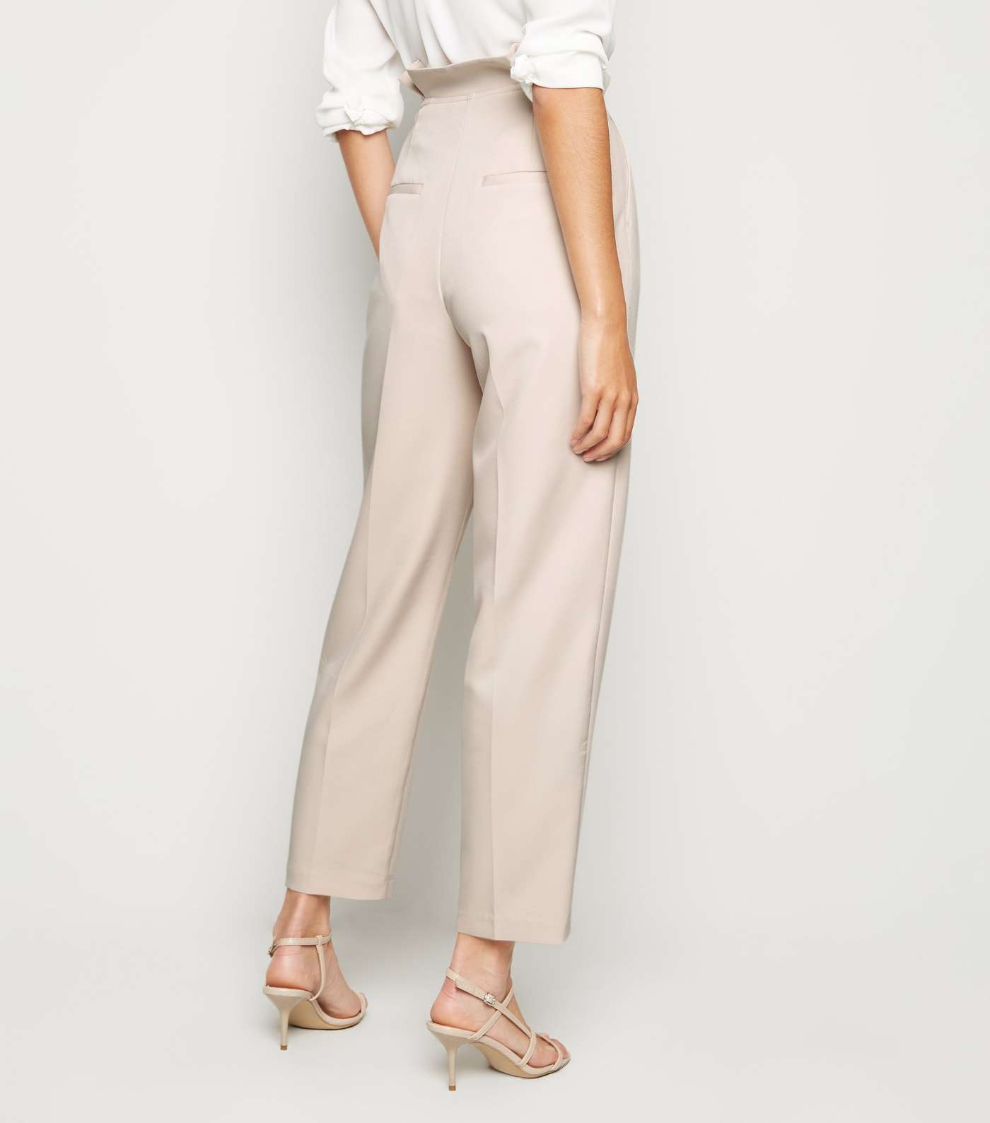 Stone Button High Waist Trousers Image 5