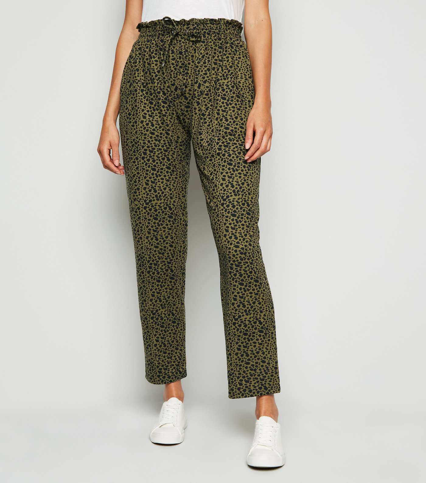 Green Animal Print Soft Touch Joggers Image 2