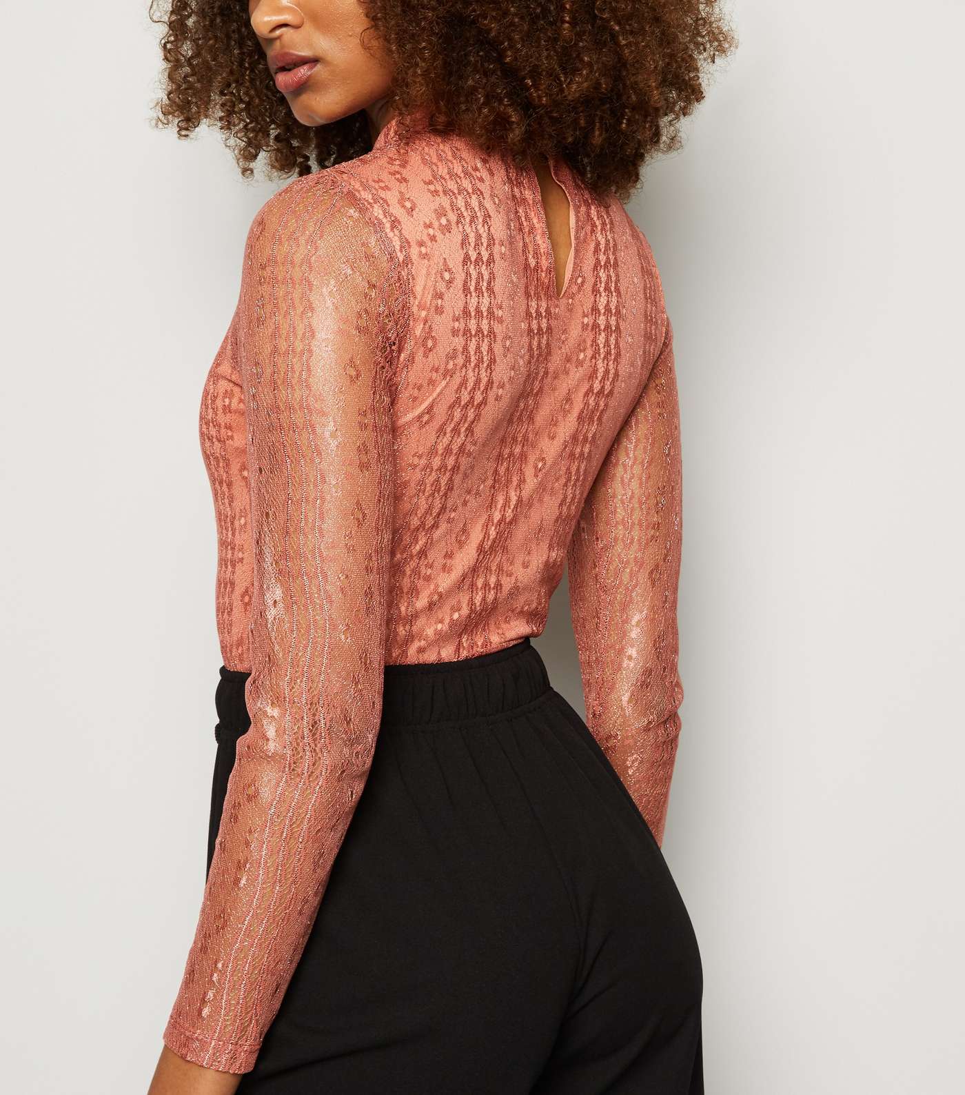Urban Bliss Mid Pink Lace Bodysuit Image 3