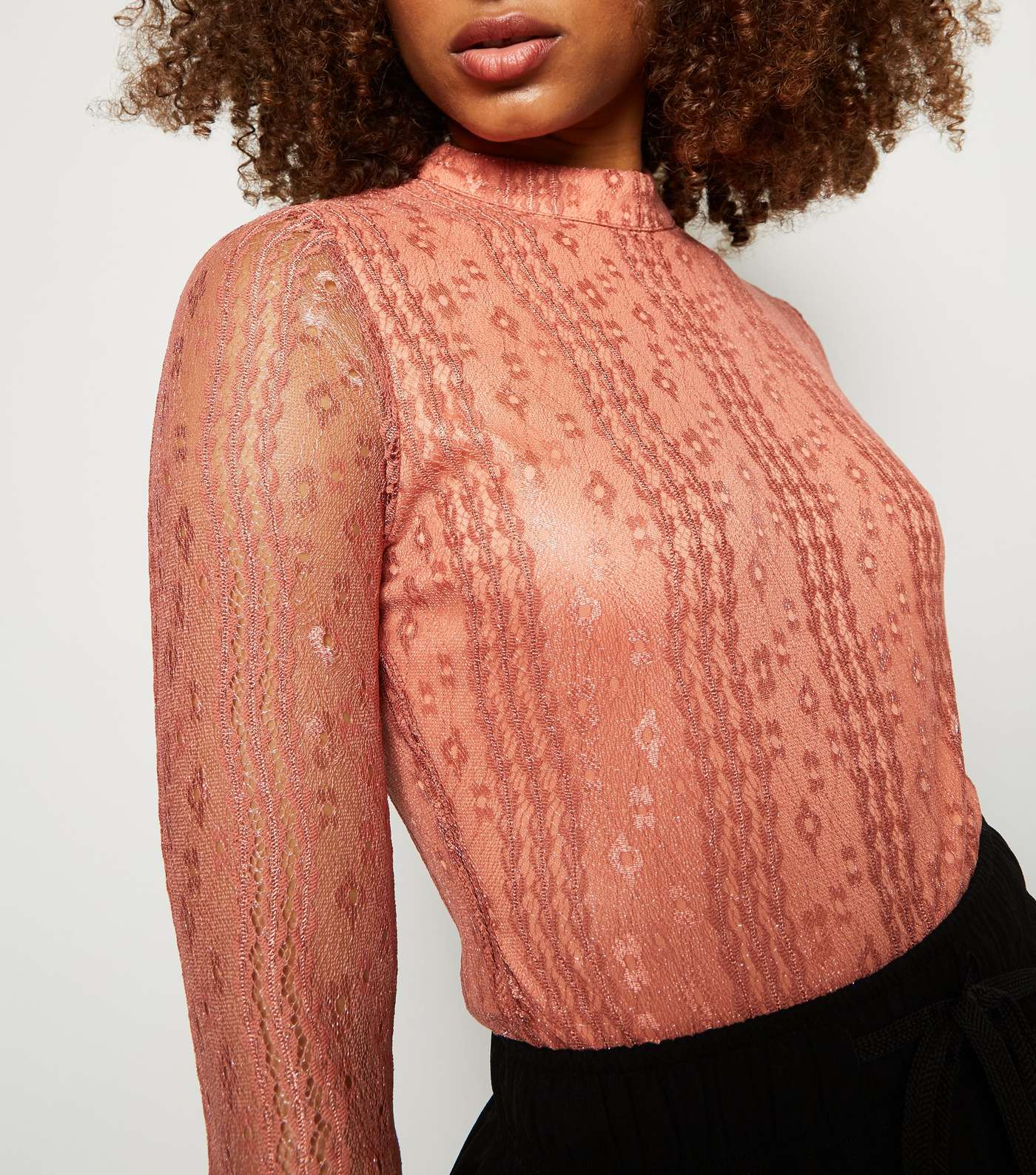 Urban Bliss Mid Pink Lace Bodysuit Image 5