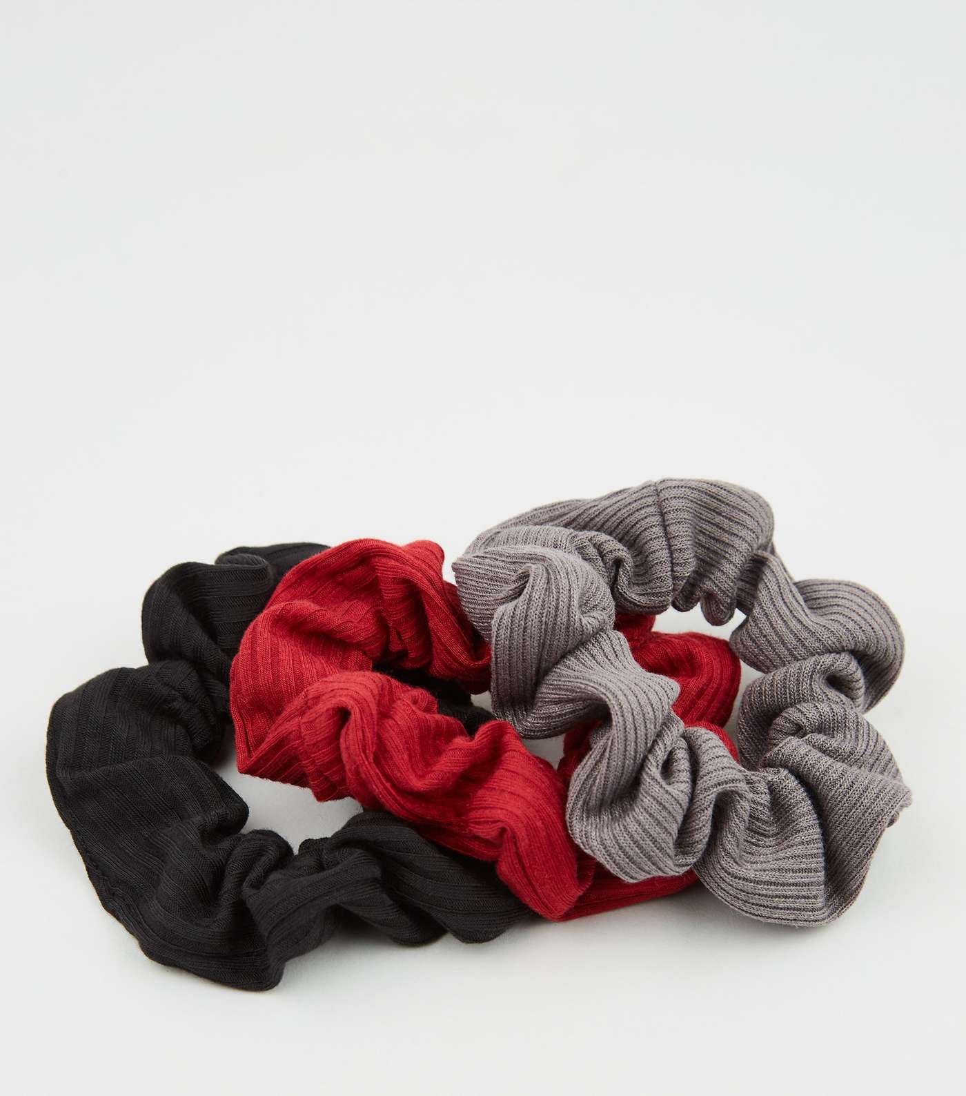 3 Pack Multicoloured Jersey Scrunchies Image 3