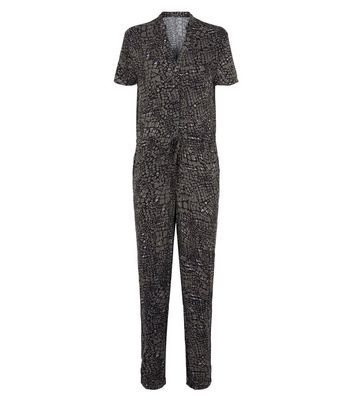 khaki leopard print jumpsuit