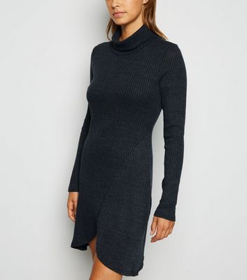 dark grey jumper dress