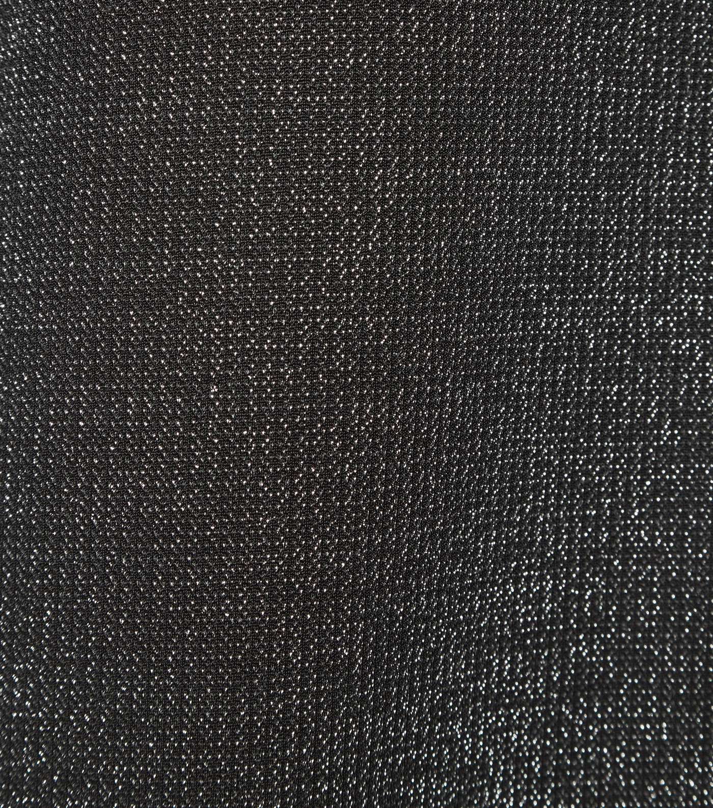 Mela Black Shimmer Long Sleeve Tunic Dress Image 6