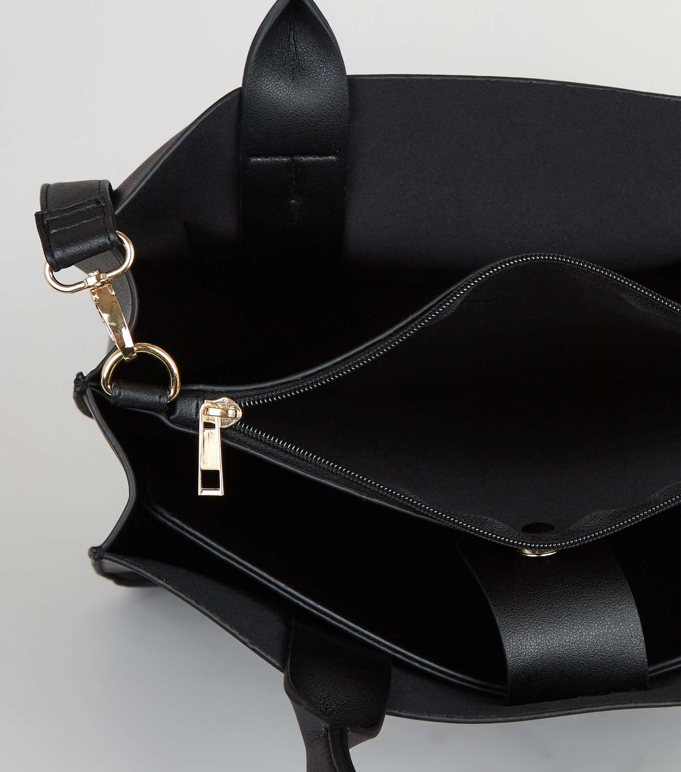 Black Leather-Look Laptop Bag  Image 4