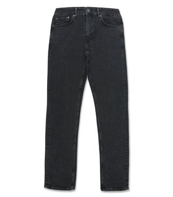 Black Dark Washed Skinny Stretch Jeans