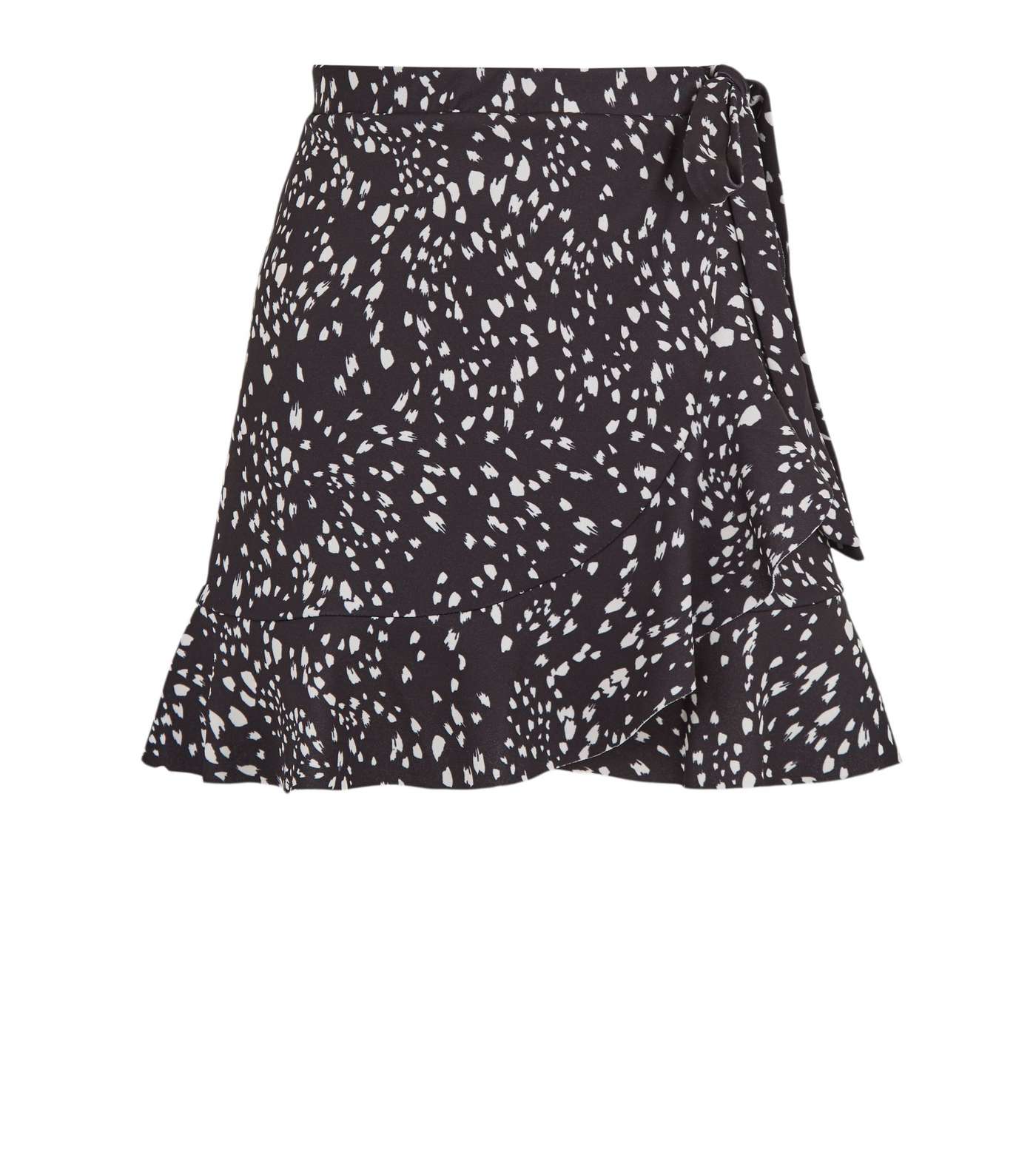 Black Spot Ruffle Trim Skirt Image 4
