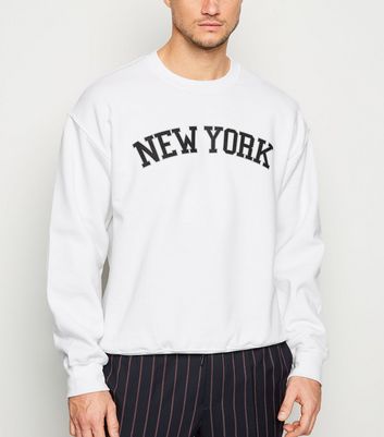 white slogan sweatshirt