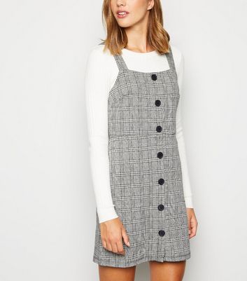 new look grey pinafore