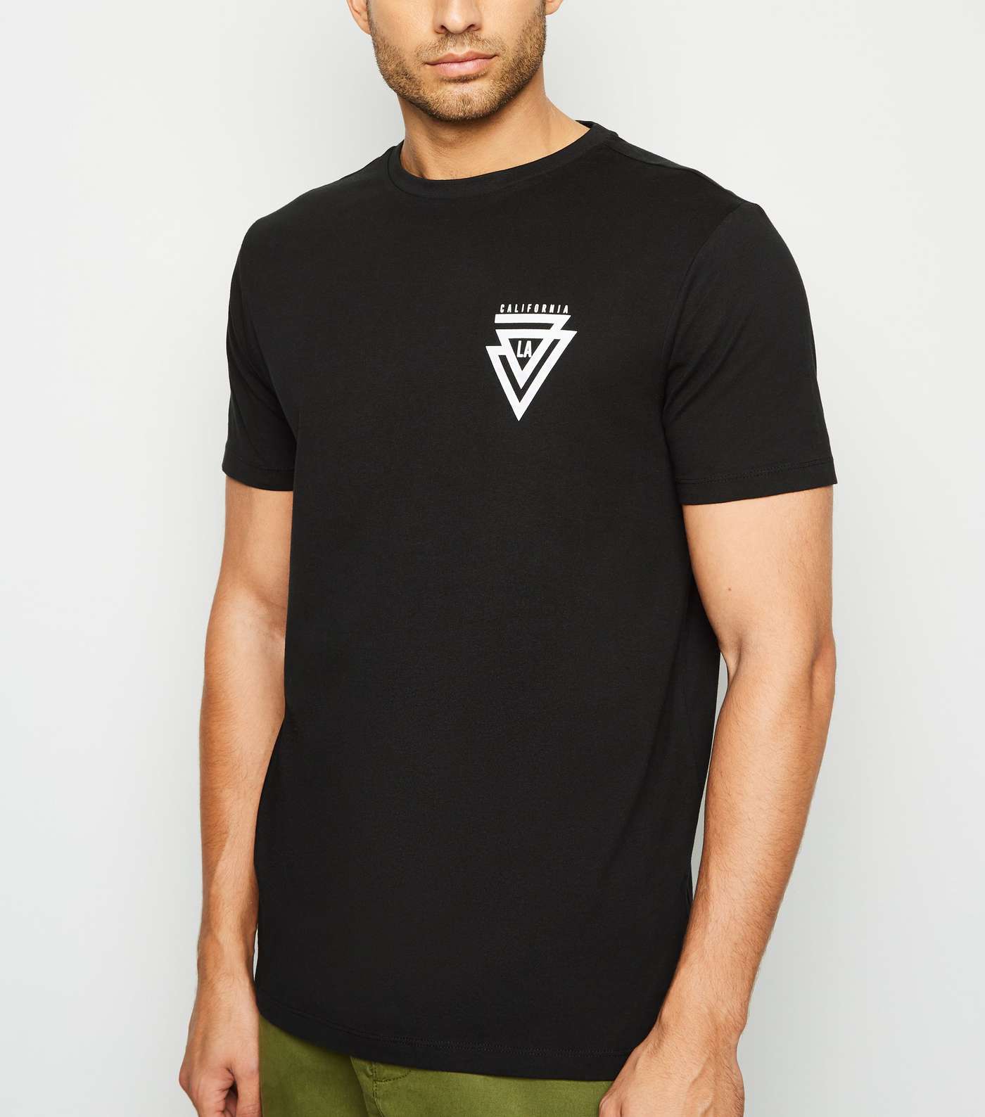 Black Triangle LA California Slogan T-Shirt