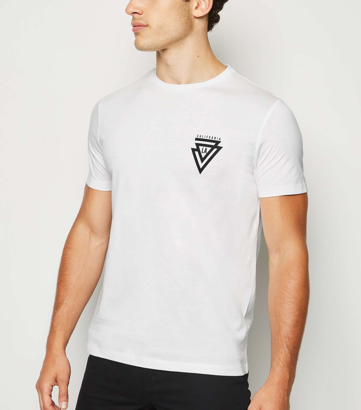 White Triangle LA California Slogan T-Shirt