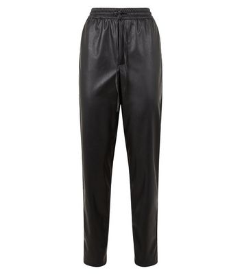 Leather look joggers online new look