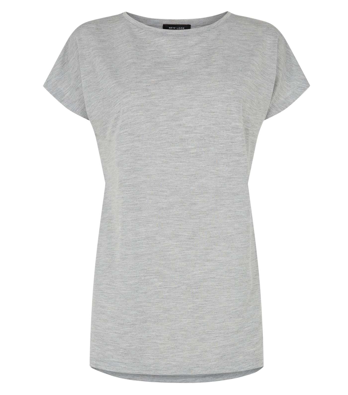 Grey Marl Longline T-shirt Image 4