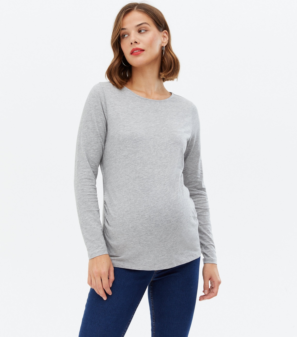 Women's Maternity Grey Long Sleeve T-Shirt New Look