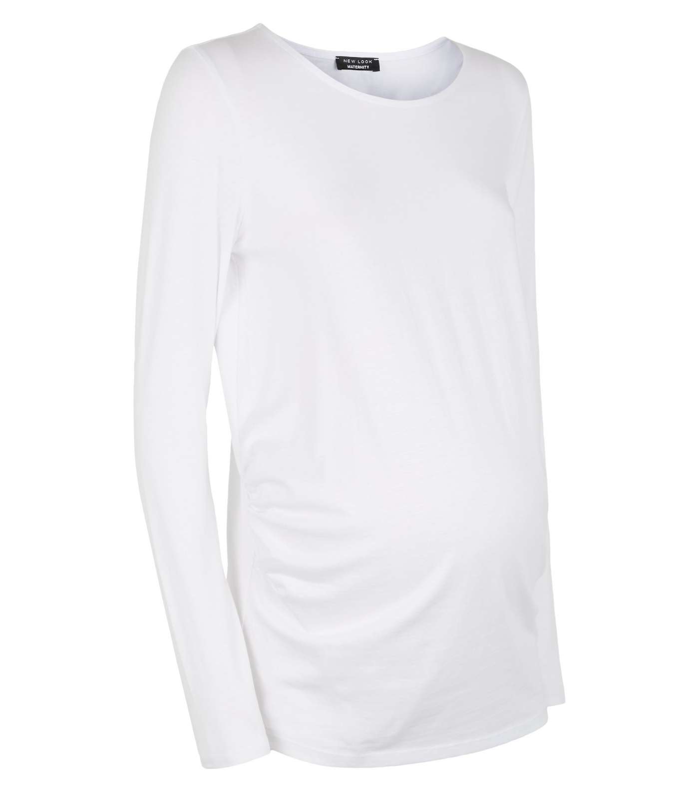 Maternity White Long Sleeve T-Shirt Image 4