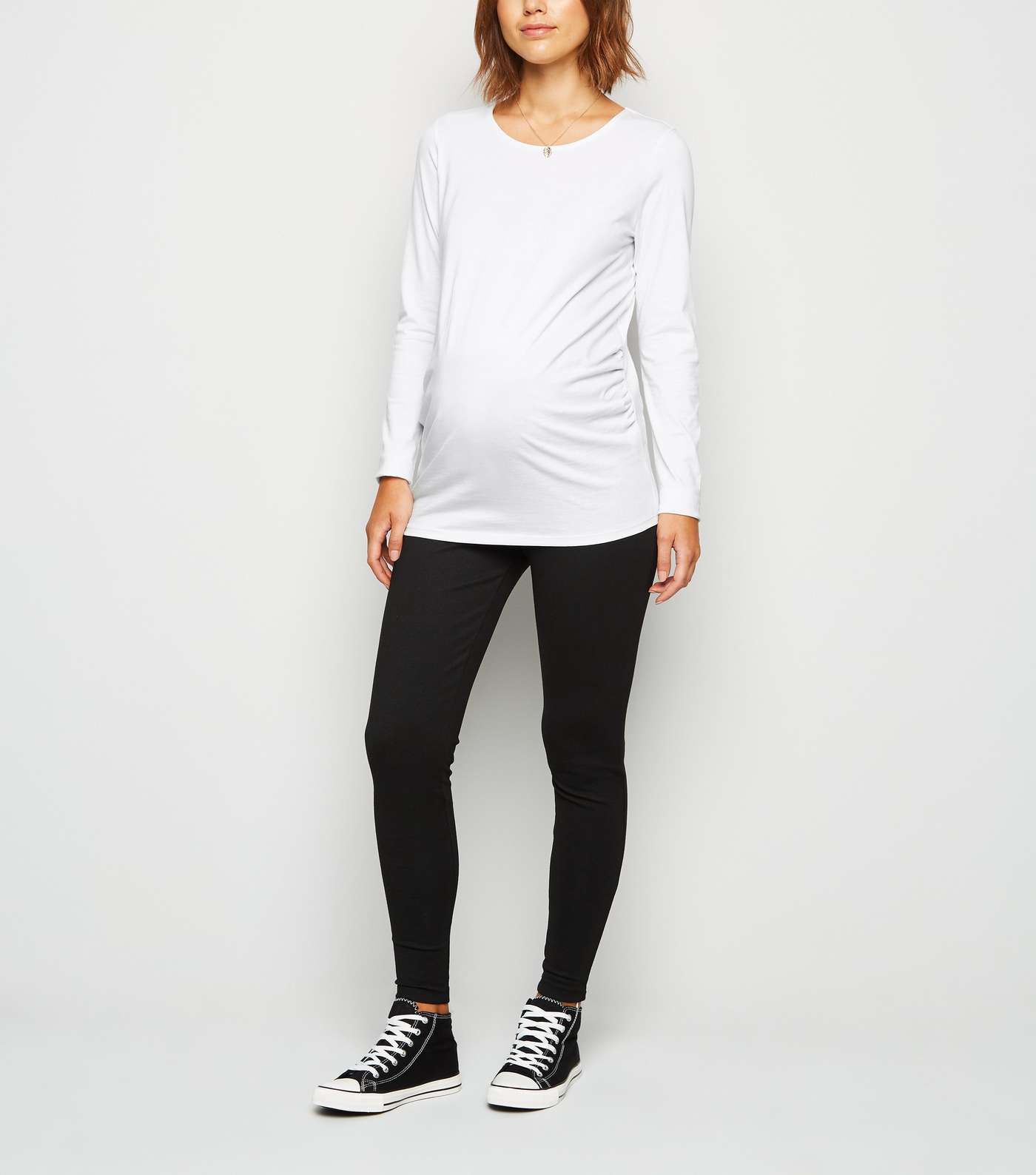 Maternity White Long Sleeve T-Shirt Image 2